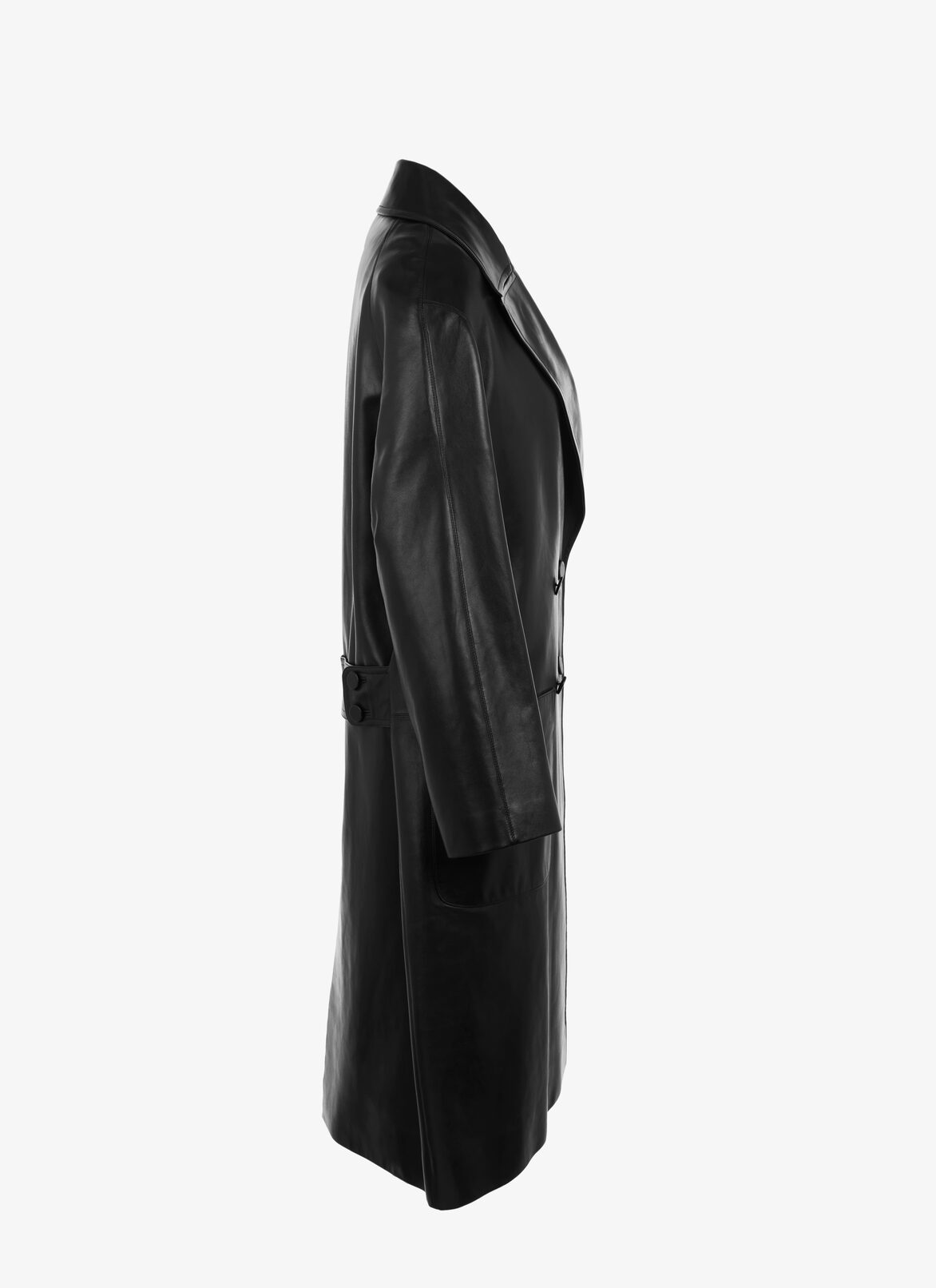 Alaïa Edition 1988 Tailored Men'S Style Leather Coat ALAÏA BLACK ALAÏA EDITION 1988 TAILORED MEN'S STYLE LEATHER COAT
